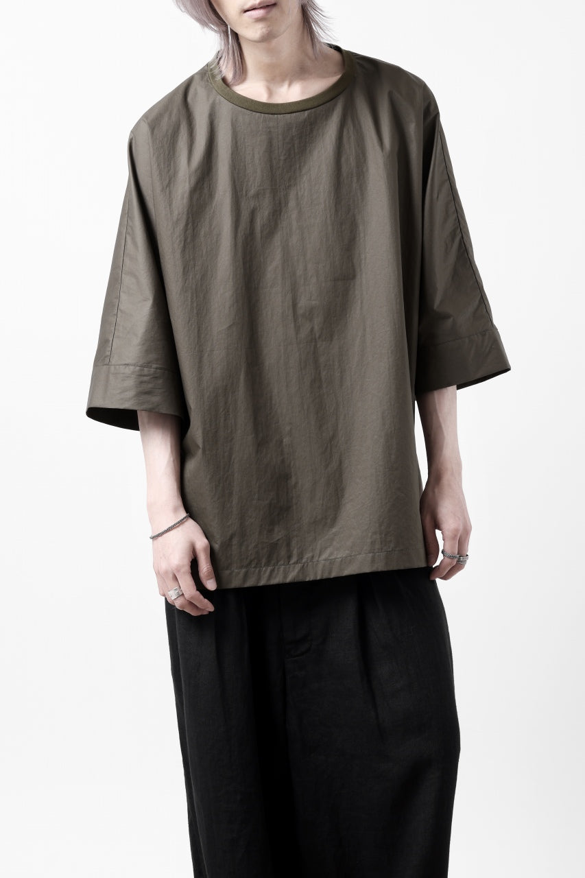 Load image into Gallery viewer, sus-sous atelier T / Lance 80/- cotton typewriter (OLIVE GREEN)