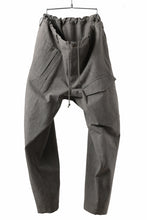 画像をギャラリービューアに読み込む, Y's for men WITHSTRING WORK PANTS / COTTON LINEN SULFIDED OZONE (CHARCOAL)