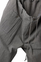 画像をギャラリービューアに読み込む, Y's for men WITHSTRING WORK PANTS / COTTON LINEN SULFIDED OZONE (CHARCOAL)