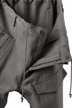 画像をギャラリービューアに読み込む, Y's for men WITHSTRING WORK PANTS / COTTON LINEN SULFIDED OZONE (CHARCOAL)