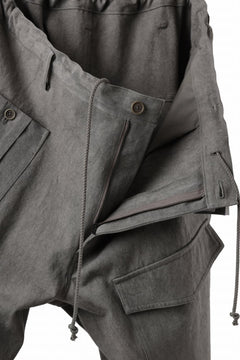 画像をギャラリービューアに読み込む, Y's for men WITHSTRING WORK PANTS / COTTON LINEN SULFIDED OZONE (CHARCOAL)