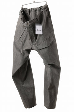 画像をギャラリービューアに読み込む, Y's for men WITHSTRING WORK PANTS / COTTON LINEN SULFIDED OZONE (CHARCOAL)