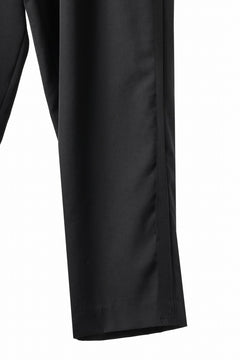 画像をギャラリービューアに読み込む, Y's for men WITH DECORATIVE CLOTH TAPERED PANTS / WRINKLE WOOL GABARDINE (BLACK)
