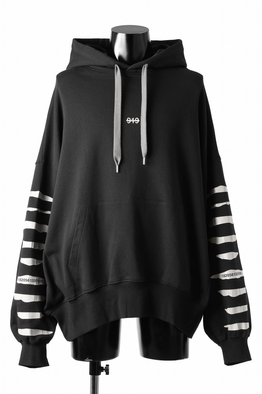 画像をギャラリービューアに読み込む, A.F ARTEFACT JUMBO SWEAT HOODIE / PRINT TYPE-B (BLACK)