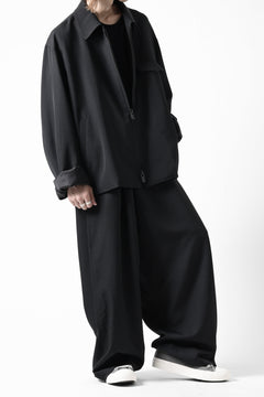 画像をギャラリービューアに読み込む, Y's for men CHEST FLAP BLOUSON / WRINKLED GABARDINE (BLACK)