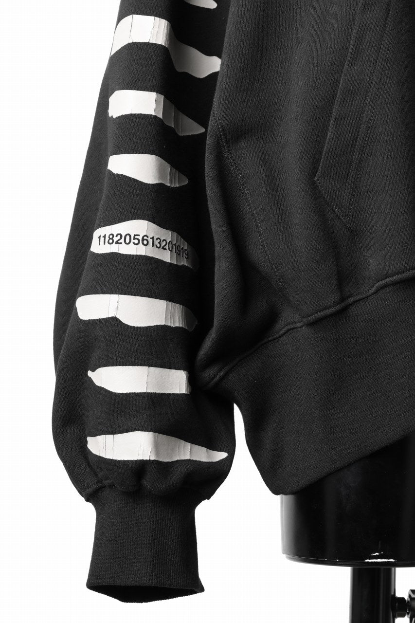画像をギャラリービューアに読み込む, A.F ARTEFACT JUMBO SWEAT HOODIE / PRINT TYPE-B (BLACK)