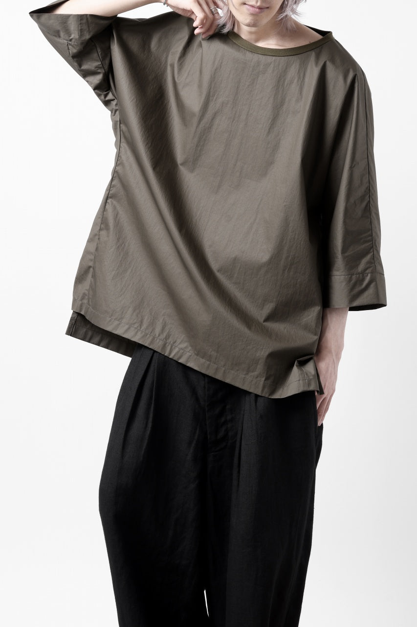 Load image into Gallery viewer, sus-sous atelier T / Lance 80/- cotton typewriter (OLIVE GREEN)