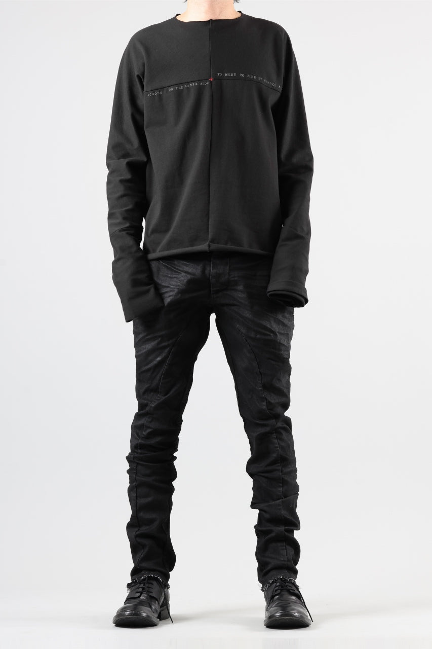 画像をギャラリービューアに読み込む, masnada BAGGY SCARRED STRETCH JEANS (SMEARED BLACK)