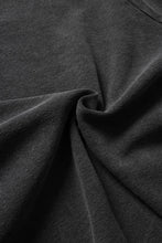 Load image into Gallery viewer, sus-sous raglan L/S tee / dyed & damaged waffle 3/4 Cotton Linen (BLACK)