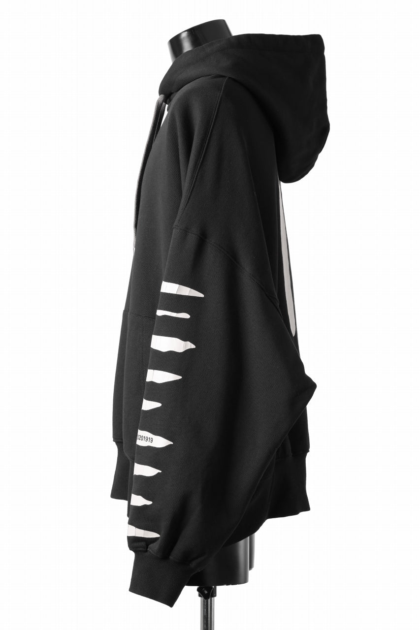 画像をギャラリービューアに読み込む, A.F ARTEFACT JUMBO SWEAT HOODIE / PRINT TYPE-B (BLACK)