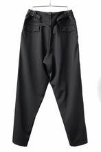 画像をギャラリービューアに読み込む, Y's for men WITH DECORATIVE CLOTH TAPERED PANTS / WRINKLE WOOL GABARDINE (BLACK)