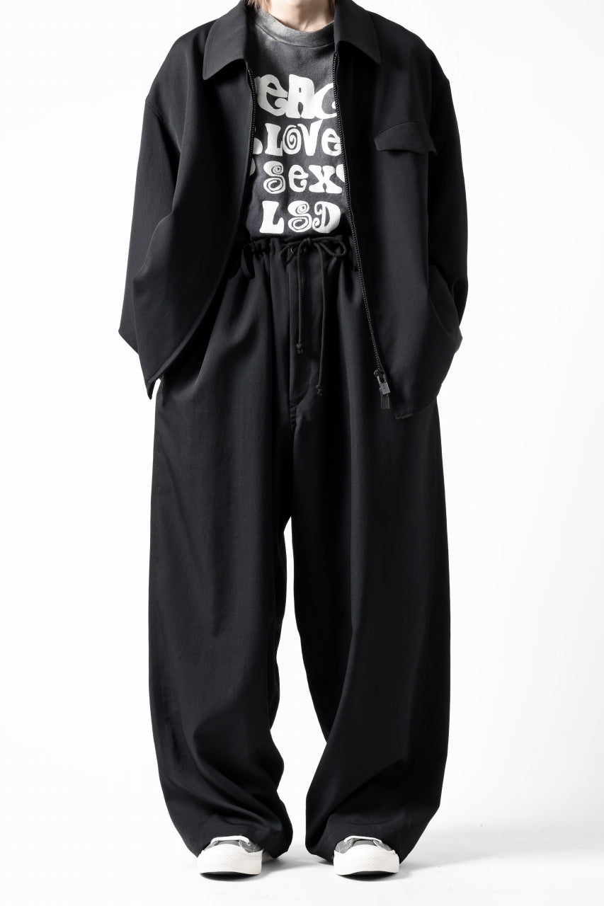画像をギャラリービューアに読み込む, Y's for men CHEST FLAP BLOUSON / WRINKLED GABARDINE (BLACK)