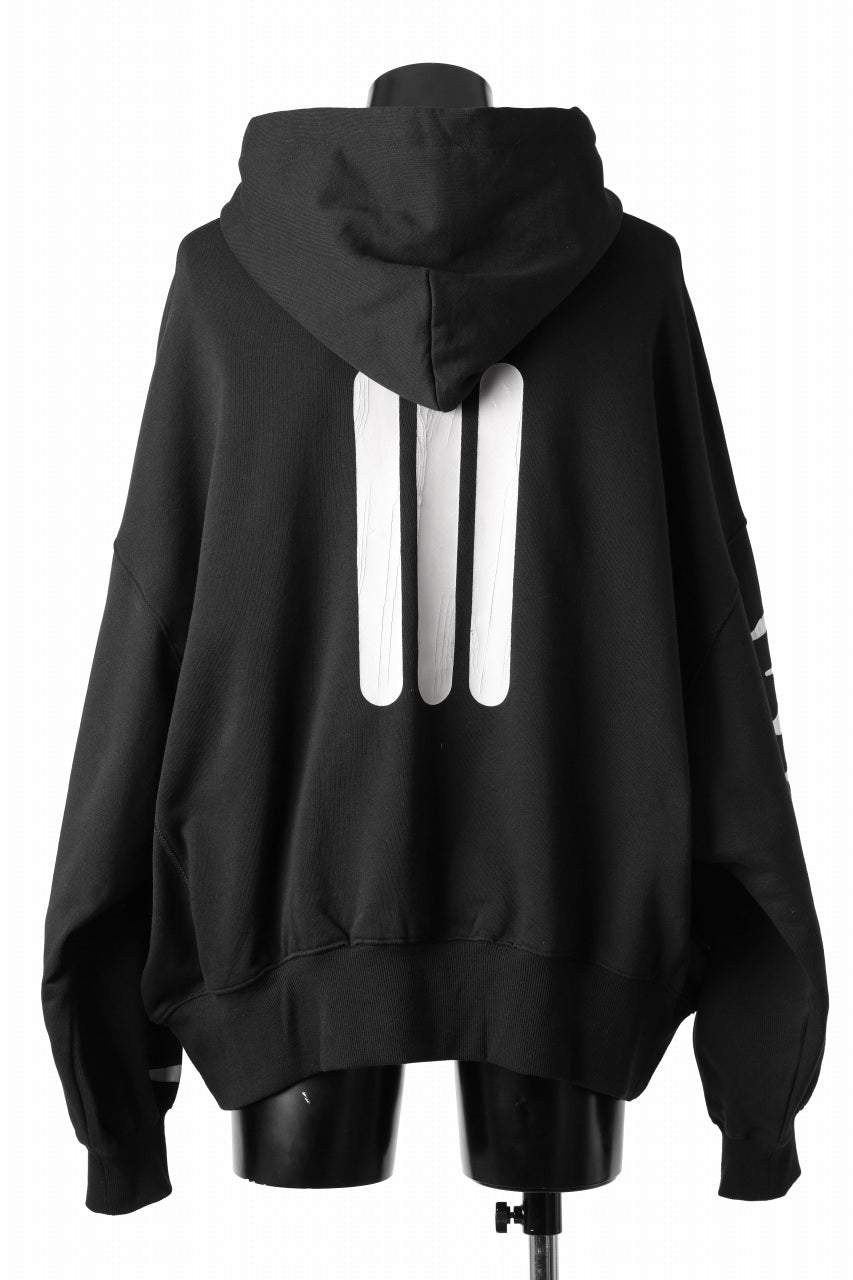 画像をギャラリービューアに読み込む, A.F ARTEFACT JUMBO SWEAT HOODIE / PRINT TYPE-B (BLACK)