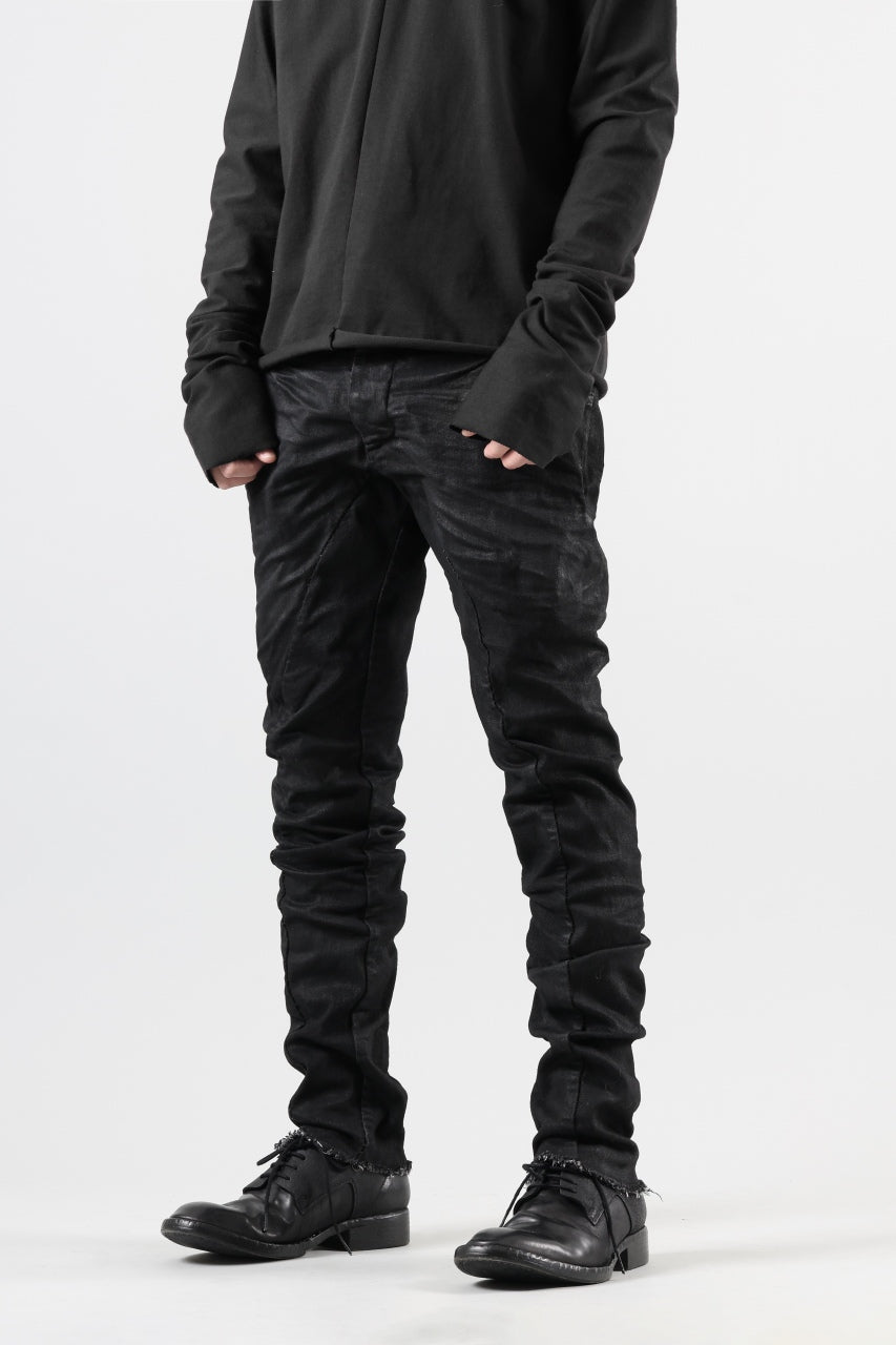 画像をギャラリービューアに読み込む, masnada BAGGY SCARRED STRETCH JEANS (SMEARED BLACK)