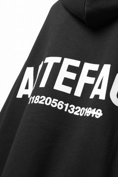 画像をギャラリービューアに読み込む, A.F ARTEFACT BOMBERHEAT® BACK LOGO HOODIE (BLACK)