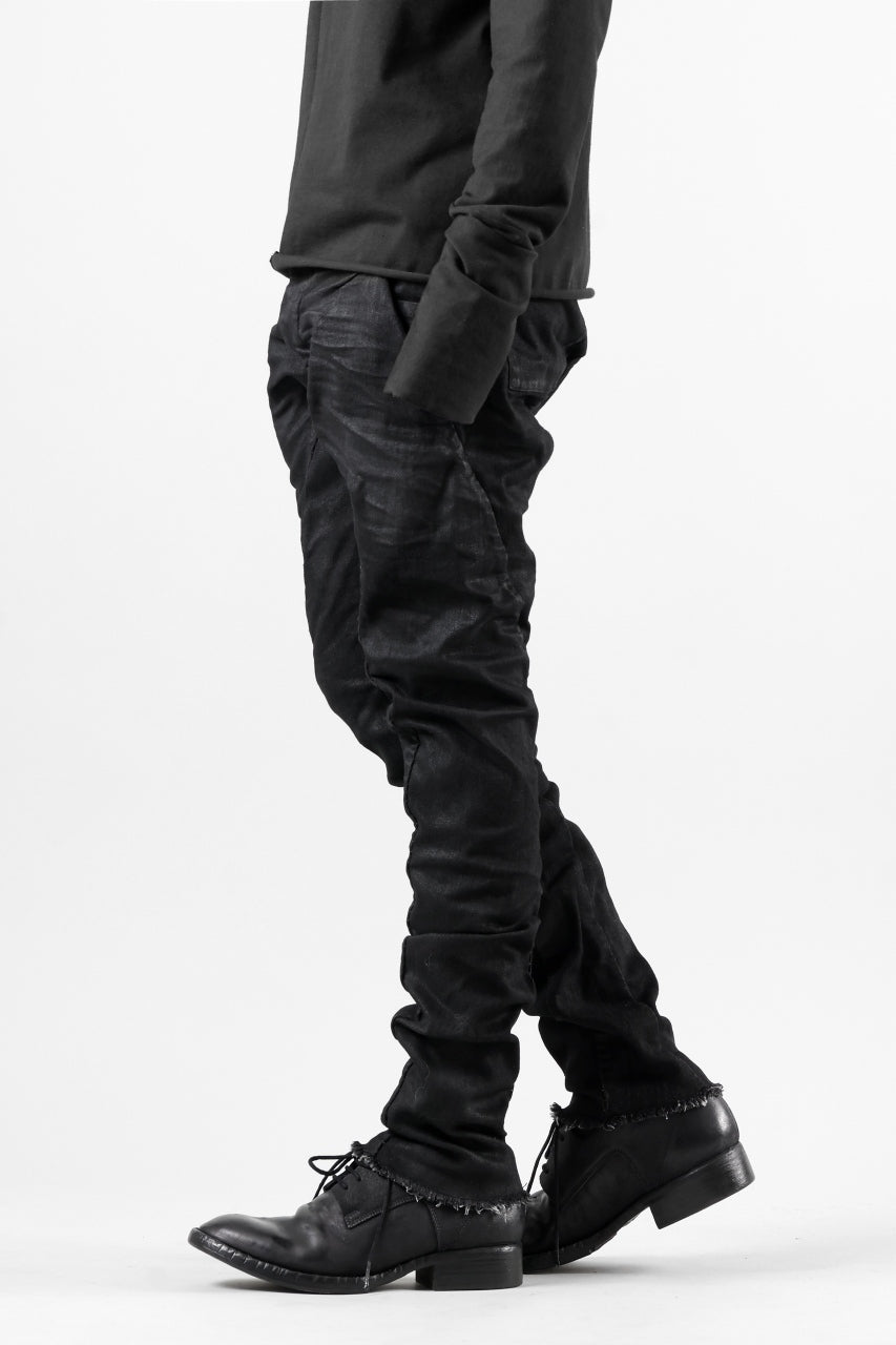 画像をギャラリービューアに読み込む, masnada BAGGY SCARRED STRETCH JEANS (SMEARED BLACK)