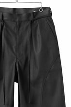 画像をギャラリービューアに読み込む, D-VEC TECH DENIM WIDE CROPPED TROUSERS / STRETCH TWILL (NIGHT SEA BLACK)