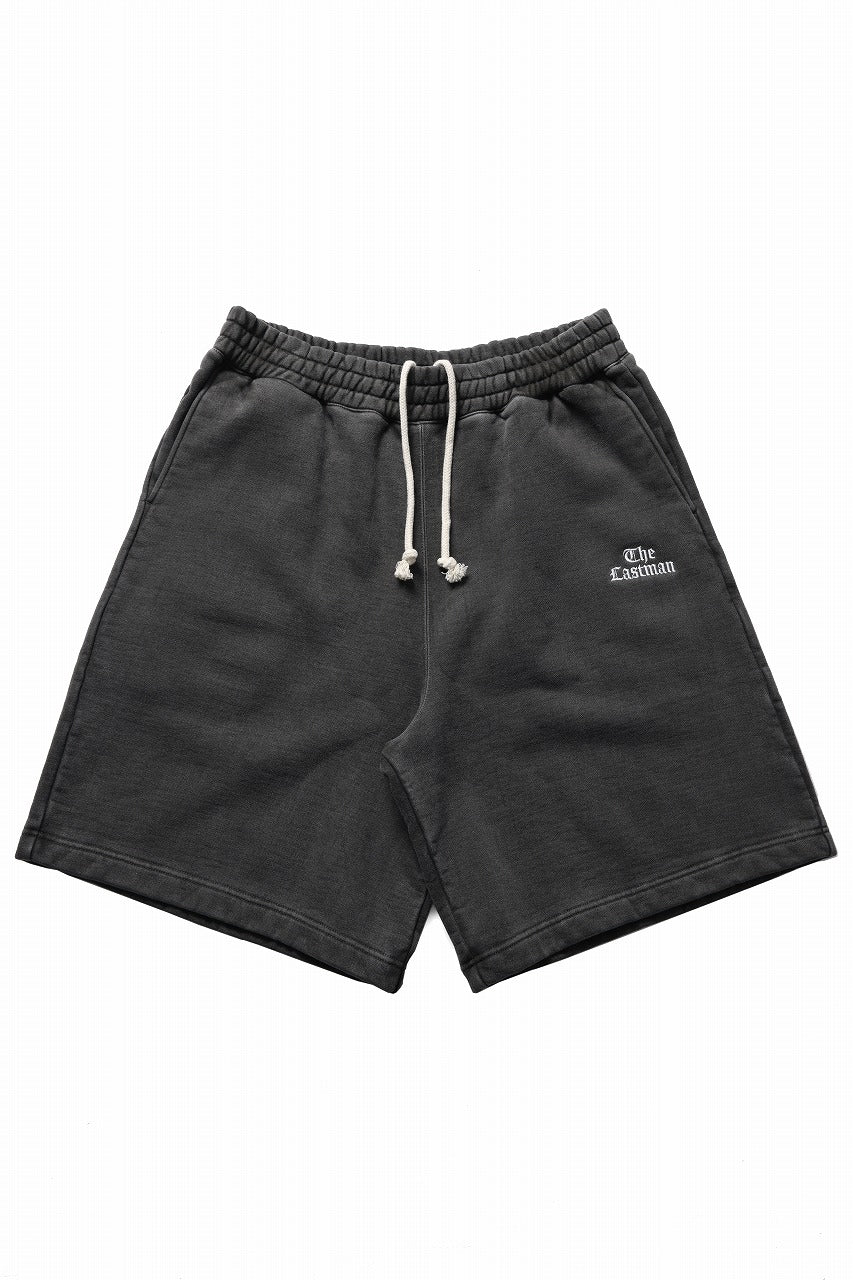 画像をギャラリービューアに読み込む, LASTMAN LOGO SWEAT SHORTS (BLACK)