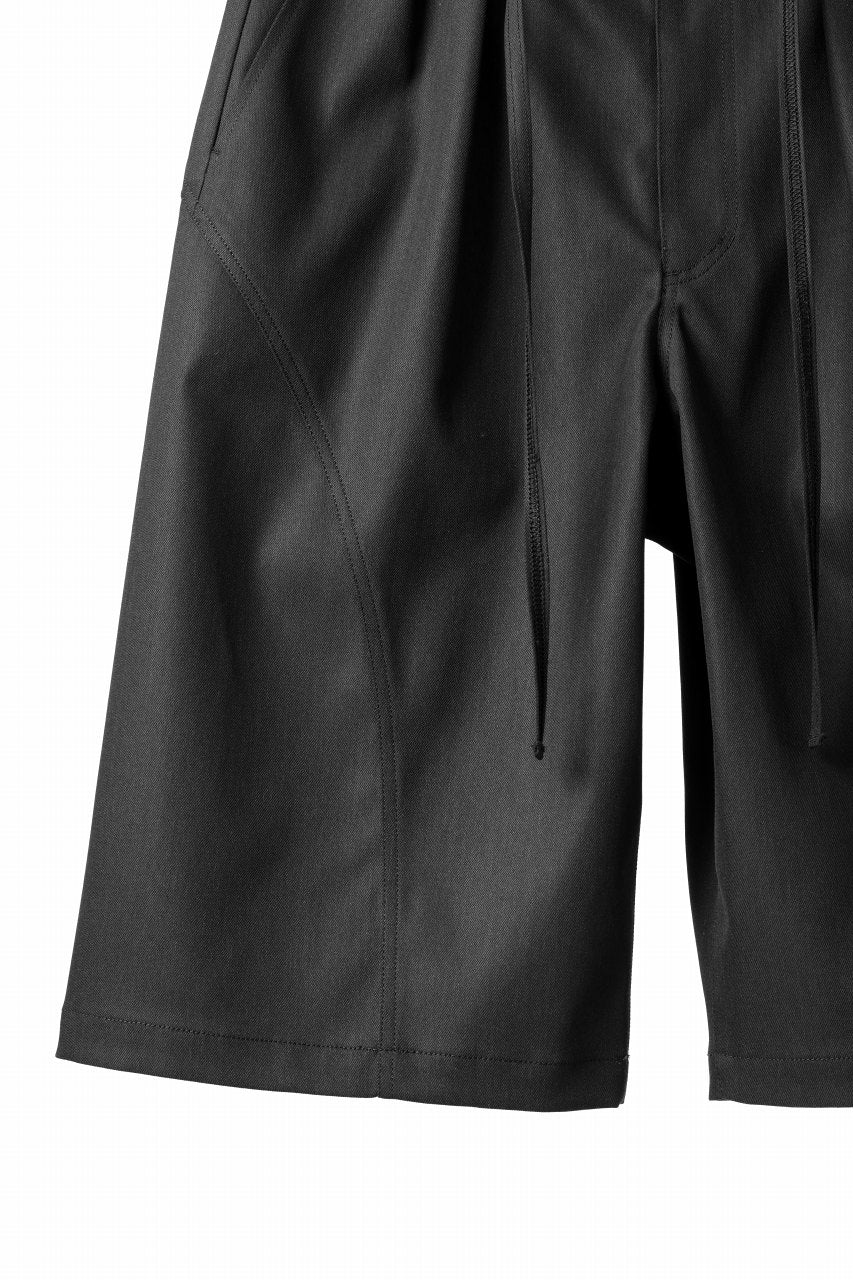 画像をギャラリービューアに読み込む, D-VEC TECH DENIM WIDE CROPPED TROUSERS / STRETCH TWILL (NIGHT SEA BLACK)