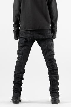 画像をギャラリービューアに読み込む, masnada BAGGY SCARRED STRETCH JEANS (SMEARED BLACK)