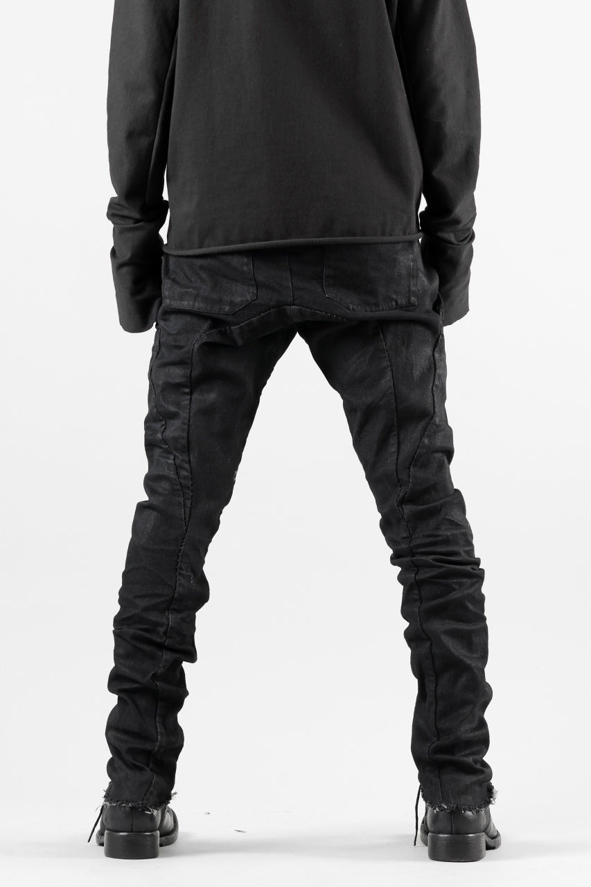 画像をギャラリービューアに読み込む, masnada BAGGY SCARRED STRETCH JEANS (SMEARED BLACK)