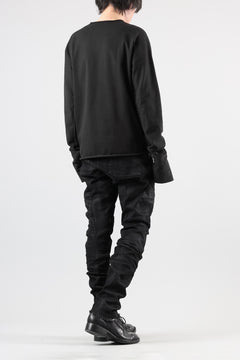 画像をギャラリービューアに読み込む, masnada BAGGY SCARRED STRETCH JEANS (SMEARED BLACK)