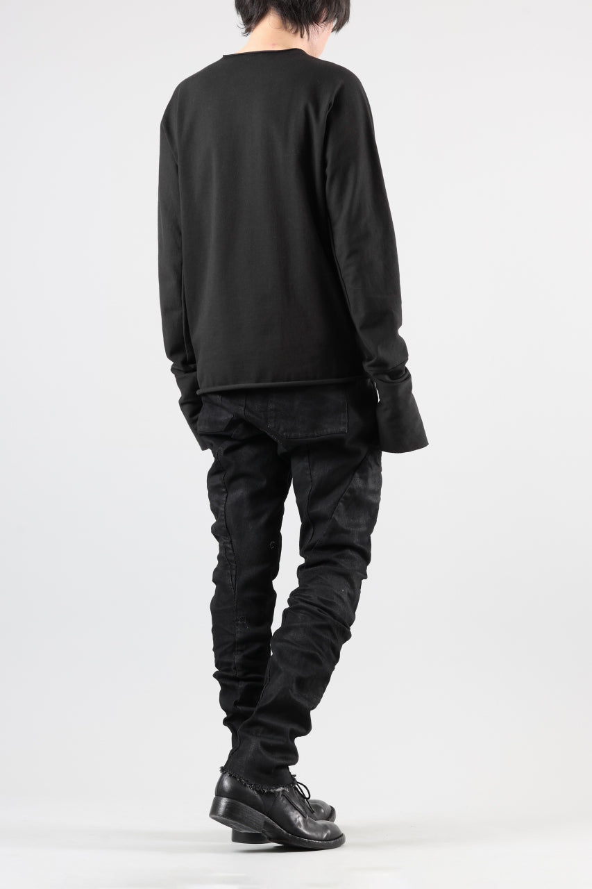 画像をギャラリービューアに読み込む, masnada BAGGY SCARRED STRETCH JEANS (SMEARED BLACK)