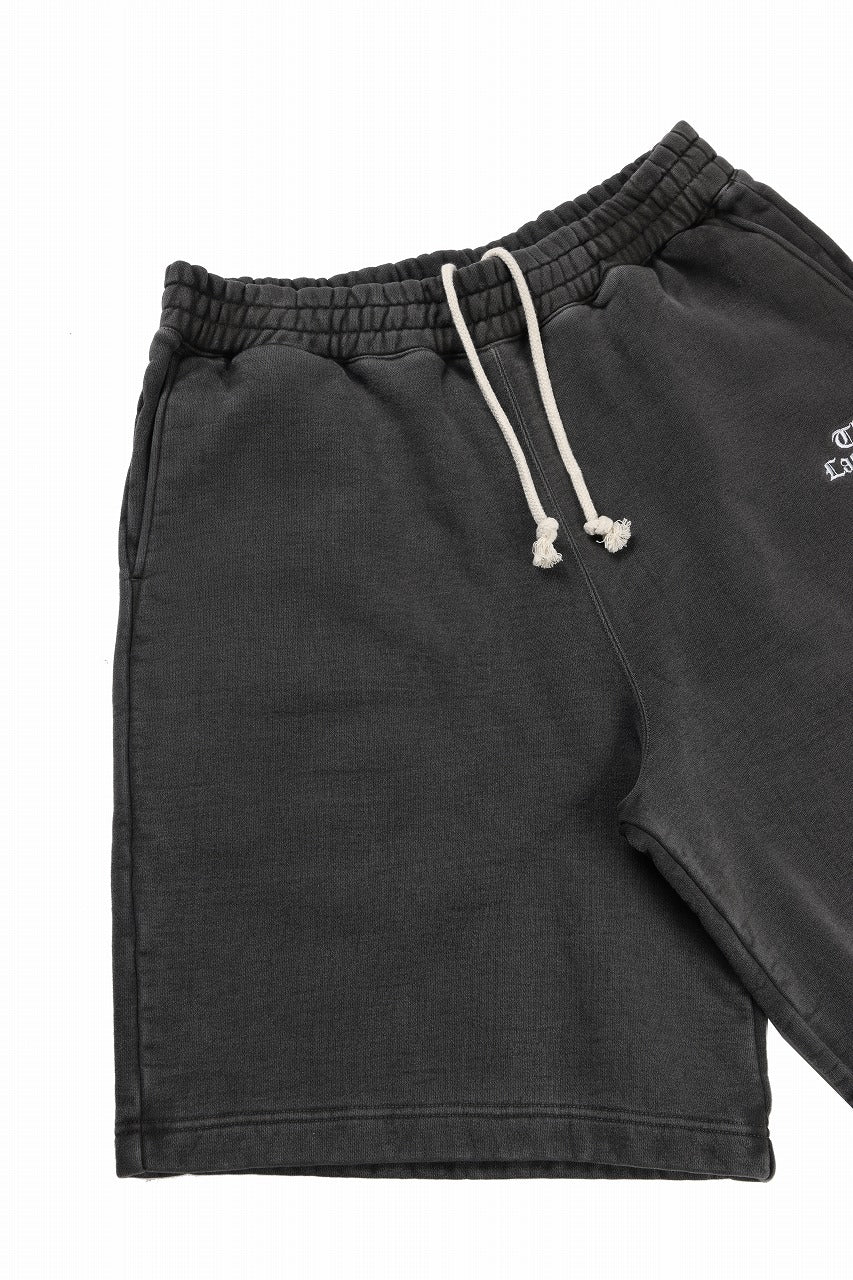 画像をギャラリービューアに読み込む, LASTMAN LOGO SWEAT SHORTS (BLACK)
