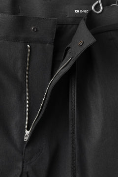 画像をギャラリービューアに読み込む, D-VEC TECH DENIM WIDE CROPPED TROUSERS / STRETCH TWILL (NIGHT SEA BLACK)