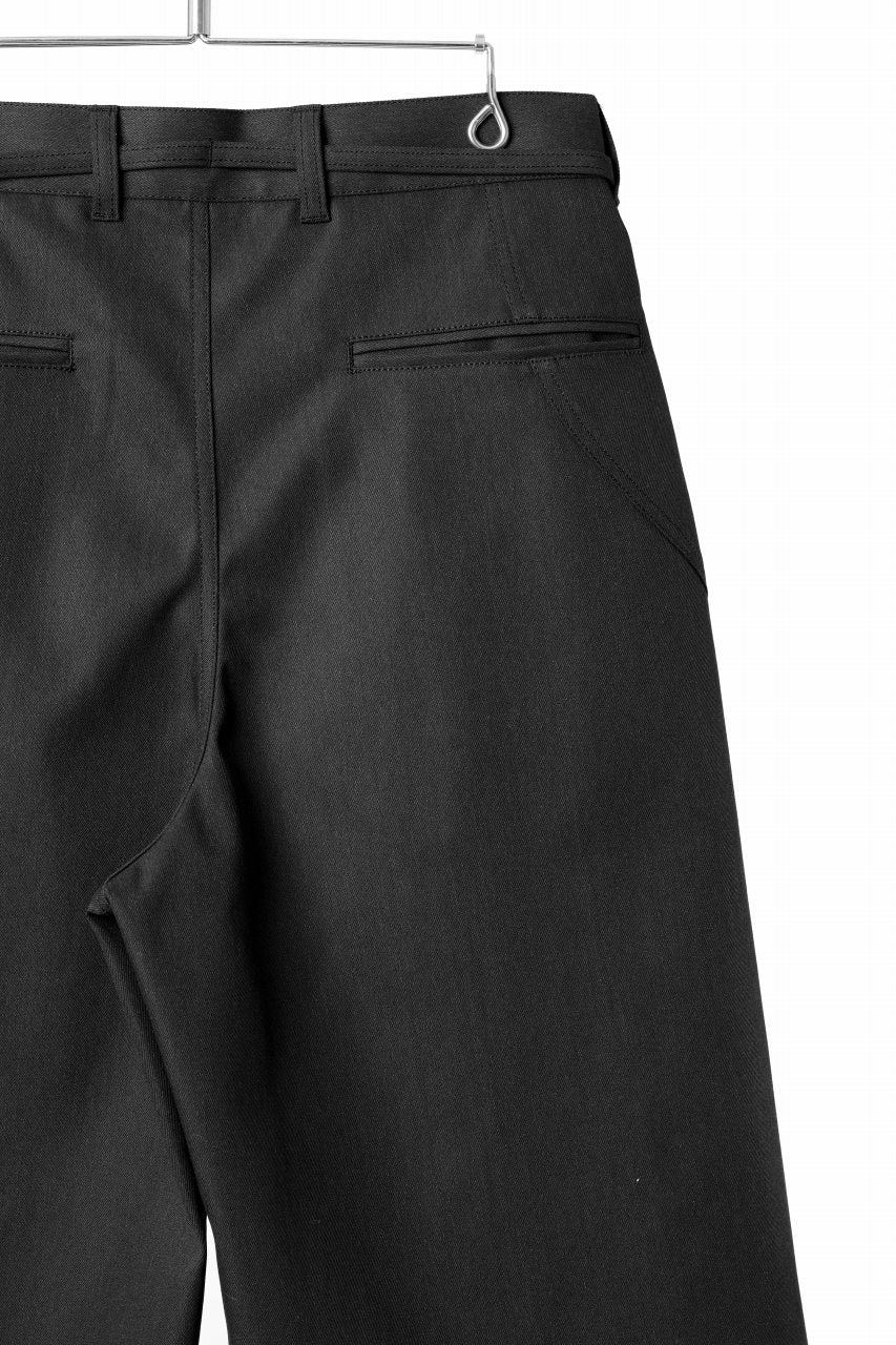 画像をギャラリービューアに読み込む, D-VEC TECH DENIM WIDE CROPPED TROUSERS / STRETCH TWILL (NIGHT SEA BLACK)