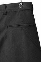 画像をギャラリービューアに読み込む, D-VEC TECH DENIM WIDE CROPPED TROUSERS / STRETCH TWILL (NIGHT SEA BLACK)