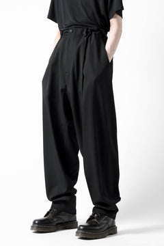 画像をギャラリービューアに読み込む, Y's for men BACK SIDE ZIPPER PANTS / WRINKLED GABARDINE (BLACK)