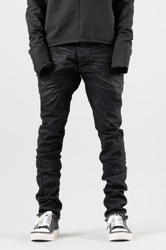 画像をギャラリービューアに読み込む, masnada BAGGY SCARRED STRETCH JEANS (SMEARED BLACK)