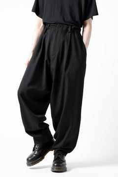 画像をギャラリービューアに読み込む, Y's for men BACK SIDE ZIPPER PANTS / WRINKLED GABARDINE (BLACK)