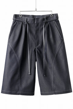 画像をギャラリービューアに読み込む, D-VEC TECH DENIM WIDE CROPPED TROUSERS / STRETCH TWILL (INDIGO)