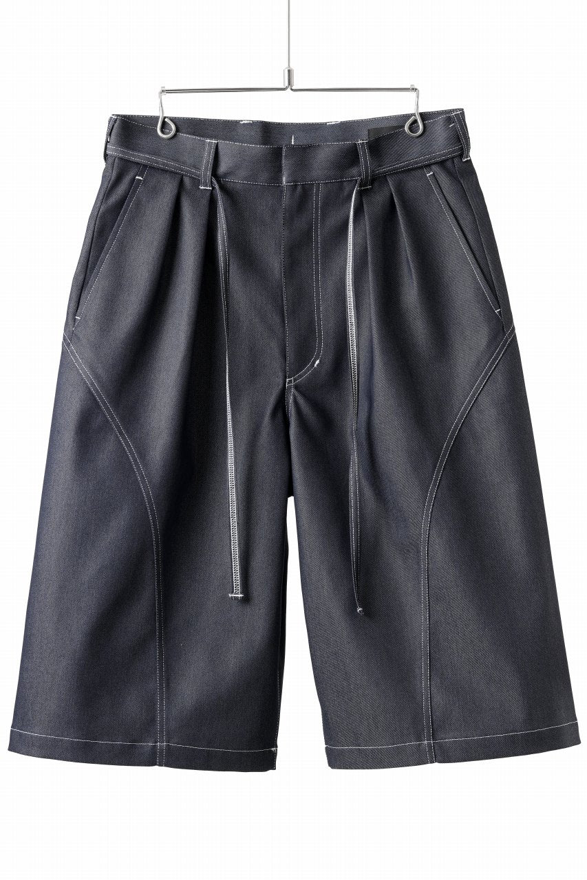 画像をギャラリービューアに読み込む, D-VEC TECH DENIM WIDE CROPPED TROUSERS / STRETCH TWILL (INDIGO)