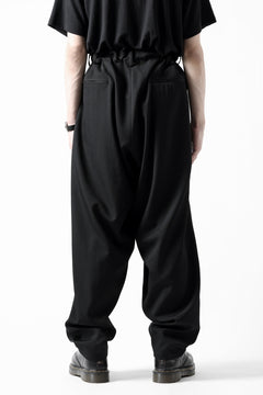 画像をギャラリービューアに読み込む, Y's for men BACK SIDE ZIPPER PANTS / WRINKLED GABARDINE (BLACK)