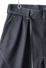 画像をギャラリービューアに読み込む, D-VEC TECH DENIM WIDE CROPPED TROUSERS / STRETCH TWILL (INDIGO)