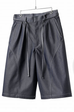 画像をギャラリービューアに読み込む, D-VEC TECH DENIM WIDE CROPPED TROUSERS / STRETCH TWILL (INDIGO)