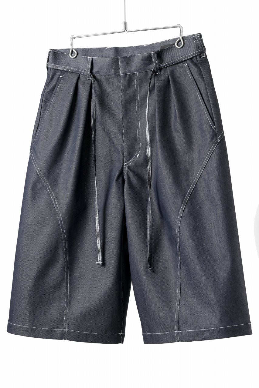 画像をギャラリービューアに読み込む, D-VEC TECH DENIM WIDE CROPPED TROUSERS / STRETCH TWILL (INDIGO)