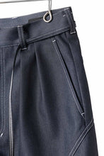 画像をギャラリービューアに読み込む, D-VEC TECH DENIM WIDE CROPPED TROUSERS / STRETCH TWILL (INDIGO)