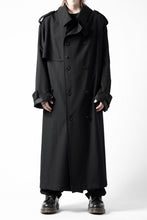 画像をギャラリービューアに読み込む, Y's for men TRENCH COAT / WRINKLED GABARDINE (BLACK)