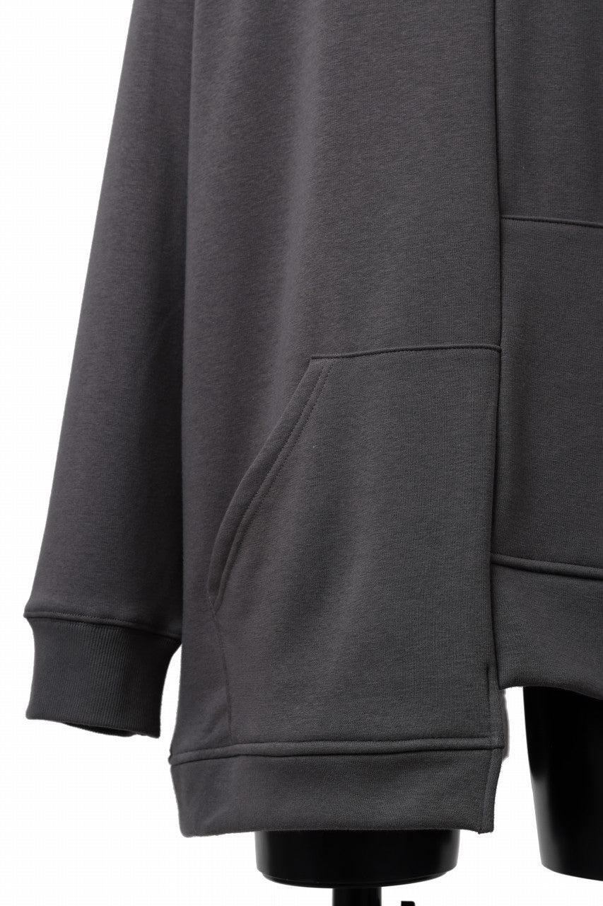 画像をギャラリービューアに読み込む, A.F ARTEFACT BOMBERHEAT® ASYMMETRY LOOP HEM TOPS (DARK GREY)
