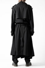 画像をギャラリービューアに読み込む, Y's for men TRENCH COAT / WRINKLED GABARDINE (BLACK)