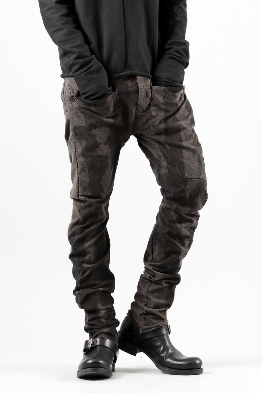 画像をギャラリービューアに読み込む, masnada SLIM GUSSET PANTS / STRETCH MICRO RIP COTTON (CAMO DUST)
