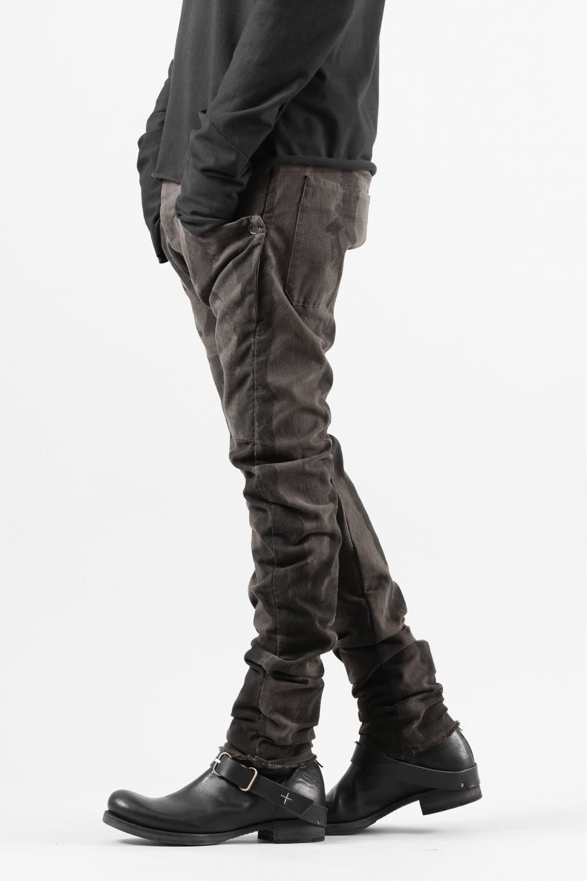 画像をギャラリービューアに読み込む, masnada SLIM GUSSET PANTS / STRETCH MICRO RIP COTTON (CAMO DUST)