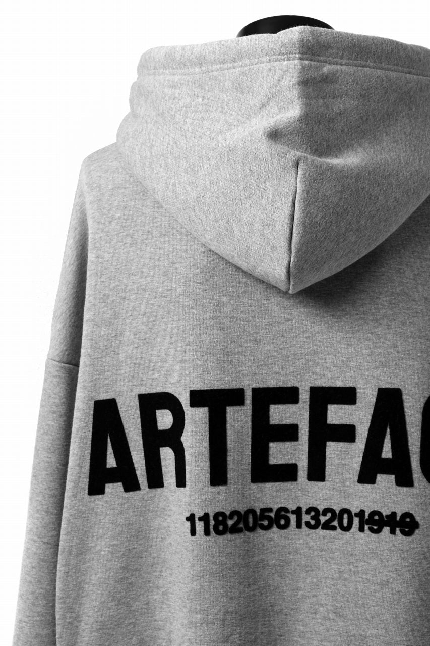 画像をギャラリービューアに読み込む, A.F ARTEFACT BOMBERHEAT® BACK LOGO HOODIE (LIGHT GREY)