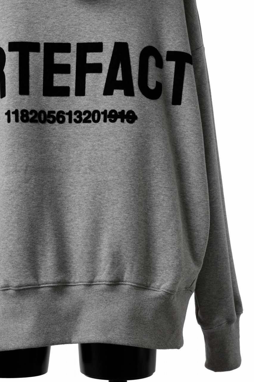 画像をギャラリービューアに読み込む, A.F ARTEFACT BOMBERHEAT® BACK LOGO HOODIE (LIGHT GREY)