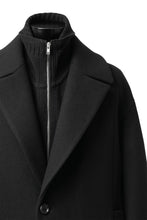 画像をギャラリービューアに読み込む, Juun.J Over Fit Knit Paneled Long Single Coat (BLACK)