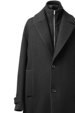 画像をギャラリービューアに読み込む, Juun.J Over Fit Knit Paneled Long Single Coat (BLACK)